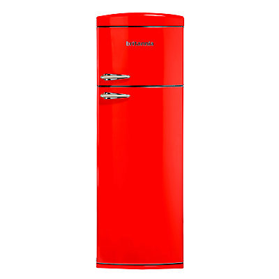 Britannia Retro Top Mount Fridge Freezer, A+ Energy Rating, 60cm Wide Red